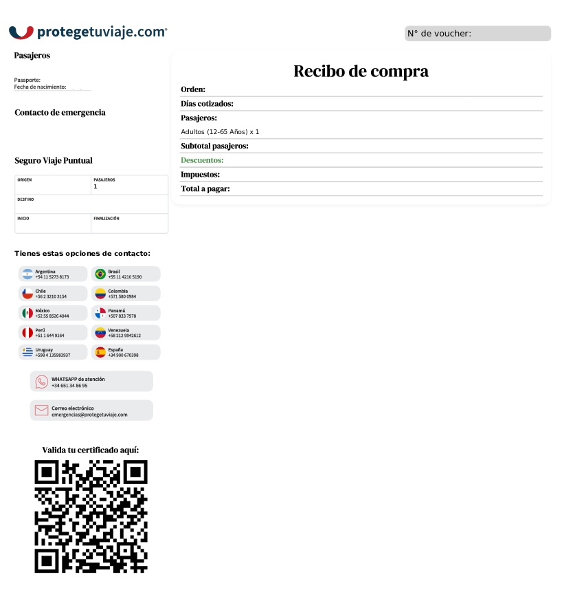 Imágen referencial - Recibo de compra
