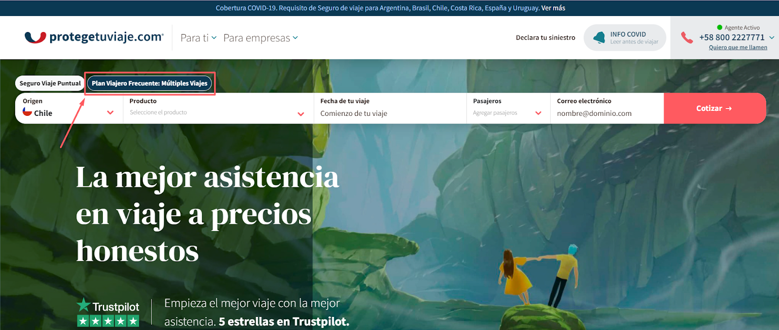 Selección del Plan de Viajero Frecuente: Multiples Viajes